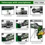 Monoculare HD ad alta potenza per visione notturna all'aperto 40X60, (Standard), (Standard+Universal Clip+Tripod)