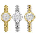 BS Bee Sister FA1691 Orologio da donna con catena di gioielli con orologio di diamanti, Gold, Silver, Golden Silver