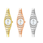 BS Bee Sister FA1540 Orologio da donna ovale a catena piccola con diamanti, Silver, Gold, Rose Gold
