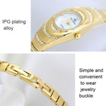 BS Bee Sister FA1540 Orologio da donna ovale a catena piccola con diamanti, Silver, Gold, Rose Gold