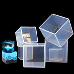 Crystal Drop Glue Square Gel di silice Stampo fai-da-te Modello di decorazione di gioielli fatti a mano, 20 PCS 20mm, 20 PCS 25mm, 10 PCS 35mm, 4 PCS 40mm, 4 PCS 50mm, 4 PCS 65mm