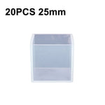 Crystal Drop Glue Square Gel di silice Stampo fai-da-te Modello di decorazione di gioielli fatti a mano, 20 PCS 20mm, 20 PCS 25mm, 10 PCS 35mm, 4 PCS 40mm, 4 PCS 50mm, 4 PCS 65mm