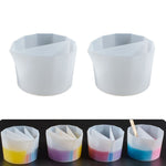 2 PCS Coppa tonificante in silicone per tazza di separazione dei colori in cristallo epossidico fai-da-te, stile:, 2 PCS 2 Grid, 2 PCS 3 Grid, 2 PCS 4 Grid, 2 PCS 5 Grid