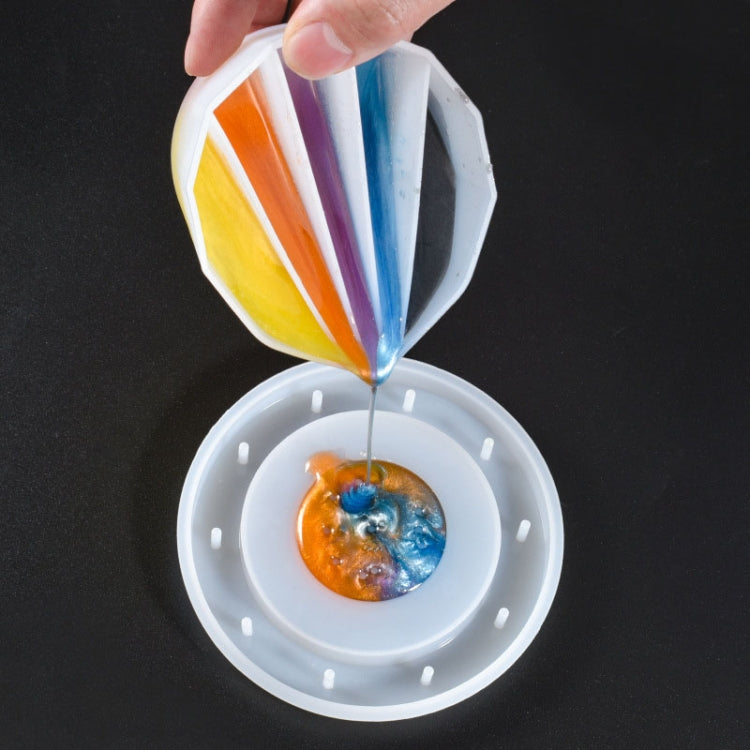 2 PCS Coppa tonificante in silicone per tazza di separazione dei colori in cristallo epossidico fai-da-te, stile:, 2 PCS 2 Grid, 2 PCS 3 Grid, 2 PCS 4 Grid, 2 PCS 5 Grid
