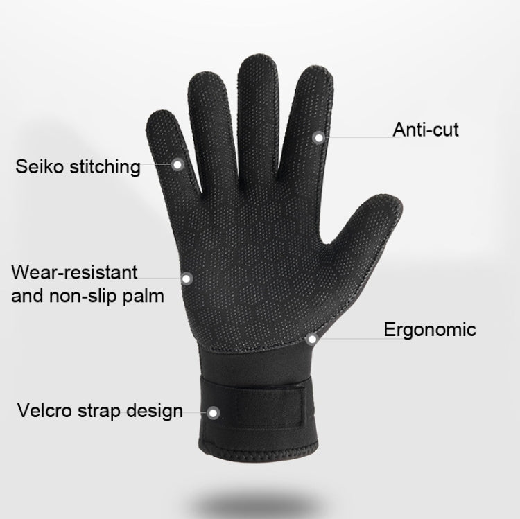 Guanti da immersione DIVESTAR Guanti sportivi resistenti al taglio e alle coltellate, 3mm  S, 3mm  M, 3mm  L, 3mm  XL, 5mm  S, 5mm  M, 5mm  L, 5mm  XL