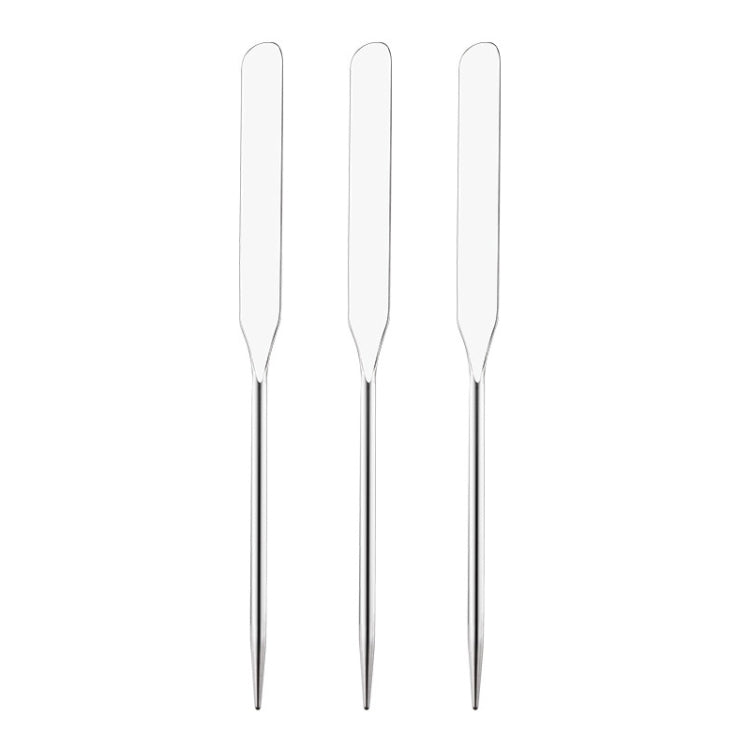 3 Bastoncini in Acciaio Inox per Trucco e Manicure