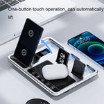 Caricabatterie wireless 4 in 1 30W con luce ambientale