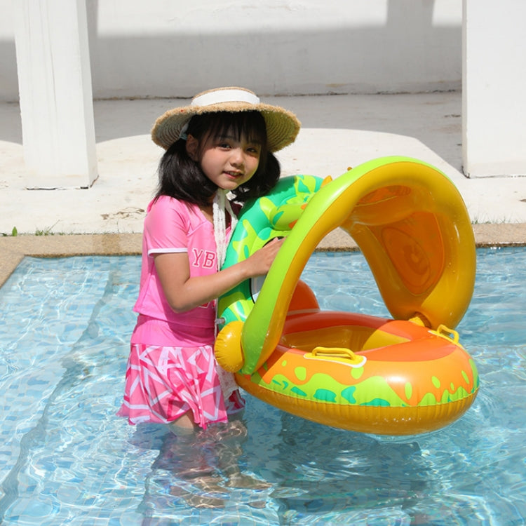 Anello di nuoto animale del fumetto del bambino con la tenda da sole, Swimming Ring With Awning(Green), Swimming Ring With Awning(Purple)