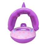 Anello di nuoto animale del fumetto del bambino con la tenda da sole, Swimming Ring With Awning(Green), Swimming Ring With Awning(Purple)