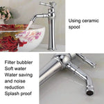 Rubinetto per acqua calda e fredda per lavabo tutto in bronzo, stile:, Electroplated Short Model, Electroplated Short Model+Water Inlet Pipe, Electroplated High Model, Electroplated High Model+Water Inlet Pipe, Gold Short Model                         ...
