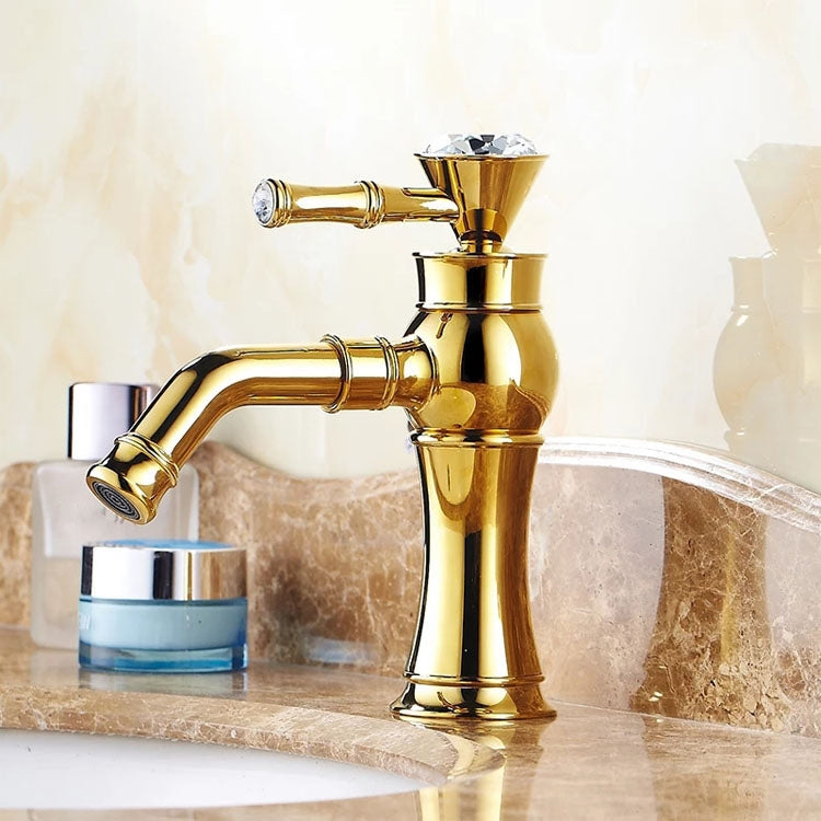 Rubinetto per acqua calda e fredda per lavabo tutto in bronzo, stile:, Electroplated Short Model, Electroplated Short Model+Water Inlet Pipe, Electroplated High Model, Electroplated High Model+Water Inlet Pipe, Gold Short Model                         ...