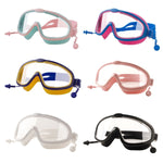 Occhialini da nuoto per bambini con montatura grande antiappannamento con tappi per le orecchie siamesi, Swimming Goggles With Conjoined Earplugs(Black), Swimming Goggles With Conjoined Earplugs(Pink), Swimming Goggles With Conjoined Earplugs(Yellow)  ...