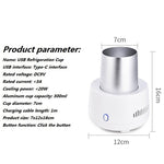 Tazza di refrigerazione per congelatore domestico portatile per mini frigorifero per auto, White