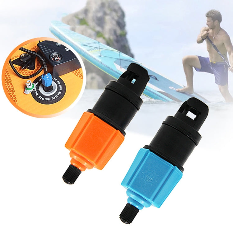SUP Paddle Kayak Adattatore per valvola per tavola da surf Testa di conversione pompa per auto, Orange, Blue