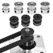 10 PCS GT2 Stampante 3D Puleggia in pelle con trasmissione a ruota sincrona, 20 Tooth 5mm, 20 Tooth 6.35mm, 20 Tooth 8mm, 16 Tooth 6mm, 20 Tooth 4mm Black, 20 Tooth 5mm Black, 20 Tooth 8mm Black