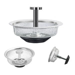 Filtro in acciaio inossidabile anti-intasamento da 2 pezzi per fognatura del lavello della cucina, Dense Net Filter