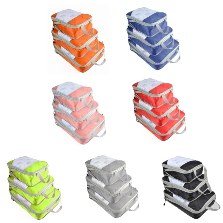 3 pezzi/set borsa da viaggio impermeabile per vestiti a compressione, Orange With Net, Nevy With Net, Pink With Net, Red With Net, Green With Net, Gray With Net, Black With Net, Gray Without Net, Black Without Net, Red Without Net, Blue Without Net    ...