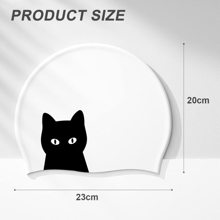 Hy08 Cuffia da nuoto in silicone con stampa di simpatici cartoni animati, specifiche:, Black Swan, Little Squirrel, Princess Cat, Cavaliers cat, White Pig, Pink Pig, Strawberry, Pink Blossom, Deep Blue