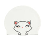 Hy08 Cuffia da nuoto in silicone con stampa di simpatici cartoni animati, specifiche:, Black Swan, Little Squirrel, Princess Cat, Cavaliers cat, White Pig, Pink Pig, Strawberry, Pink Blossom, Deep Blue