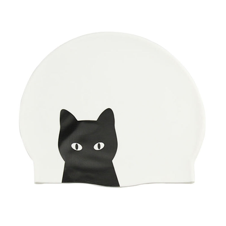 Hy08 Cuffia da nuoto in silicone con stampa di simpatici cartoni animati, specifiche:, Black Swan, Little Squirrel, Princess Cat, Cavaliers cat, White Pig, Pink Pig, Strawberry, Pink Blossom, Deep Blue