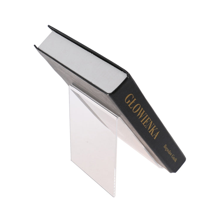 Supporto acrilico trasparente per libri 2 pezzi 100x115x145mm