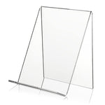 Espositore in acrilico da 2 pezzi Supporto per cornice per foto da scaffale per libri trasparente, 100 x 115 x 130mm