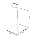2 PZ Acrilico Trasparente Leggio Fermalibri a forma di L Scaffale per libri, L-shaped Bookends