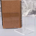 2 PZ Acrilico Trasparente Leggio Fermalibri a forma di L Scaffale per libri, L-shaped Bookends