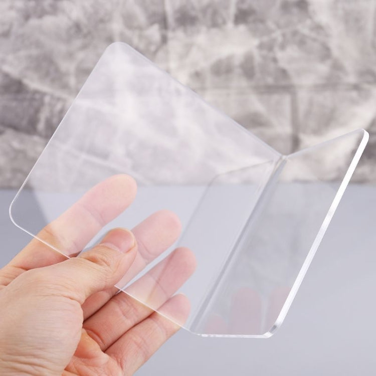 2 PZ Acrilico Trasparente Leggio Fermalibri a forma di L Scaffale per libri, L-shaped Bookends