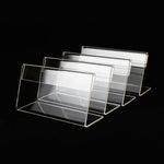 10 mini porta etichette per espositore in acrilico trasparente, Label Holder