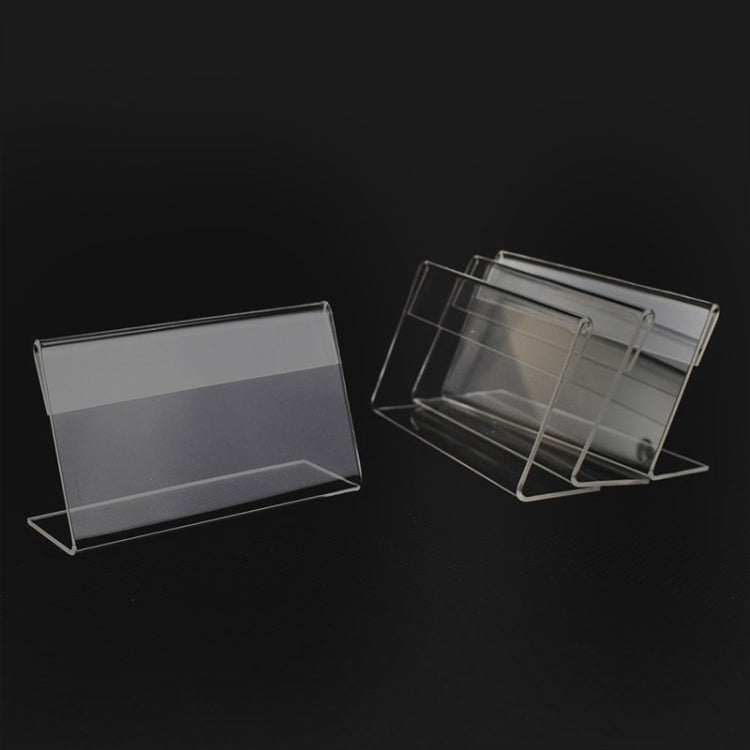 10 mini porta etichette per espositore in acrilico trasparente, Label Holder
