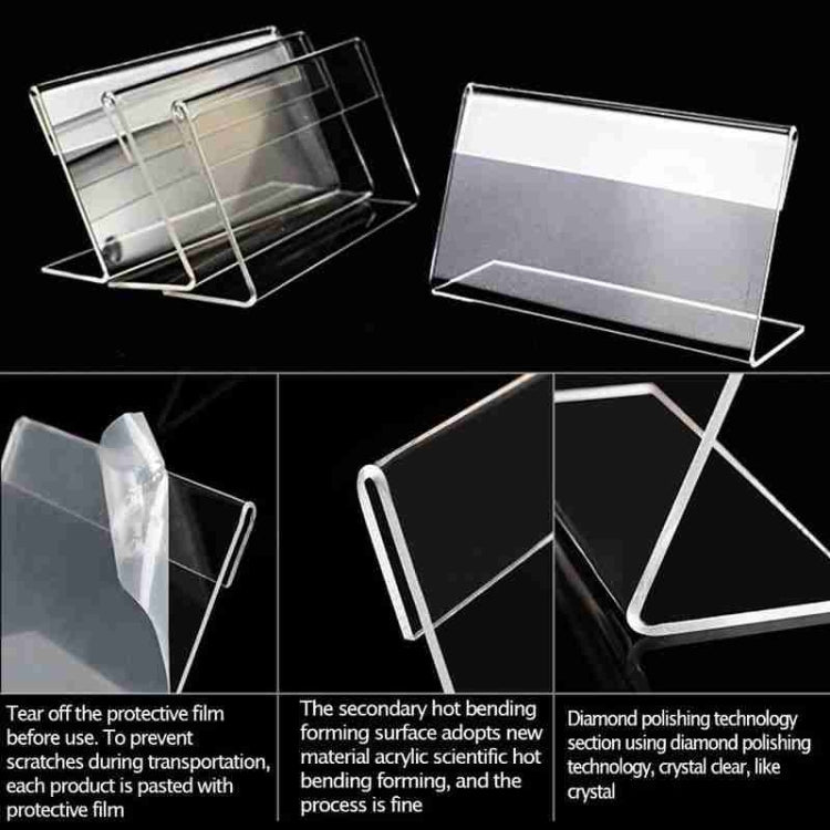 10 mini porta etichette per espositore in acrilico trasparente, Label Holder