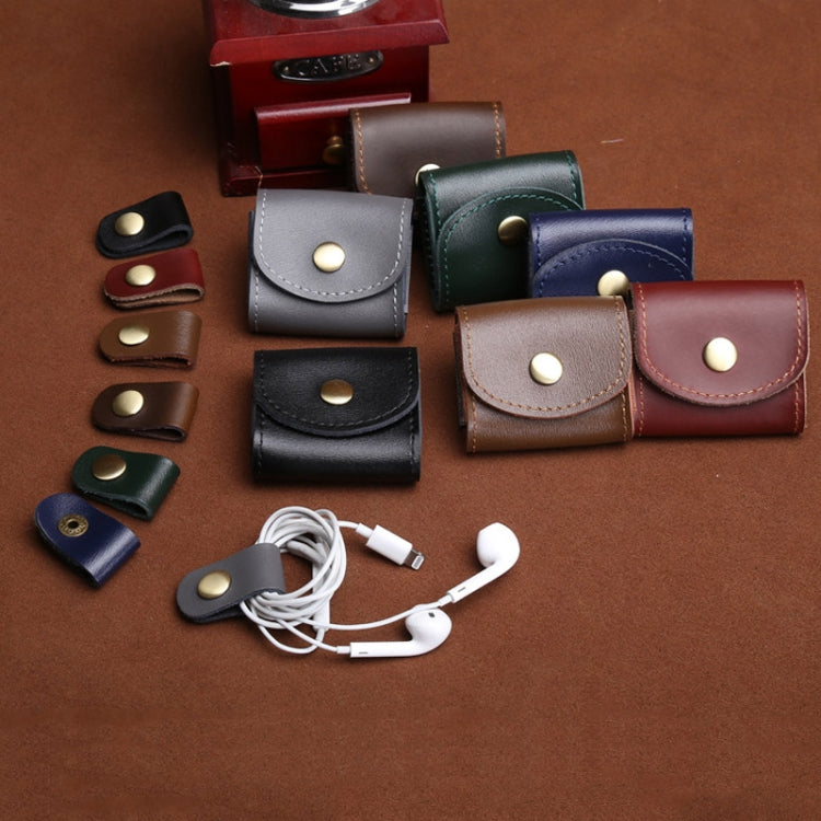 Mini borsa vintage in pelle per cuffie vari colori