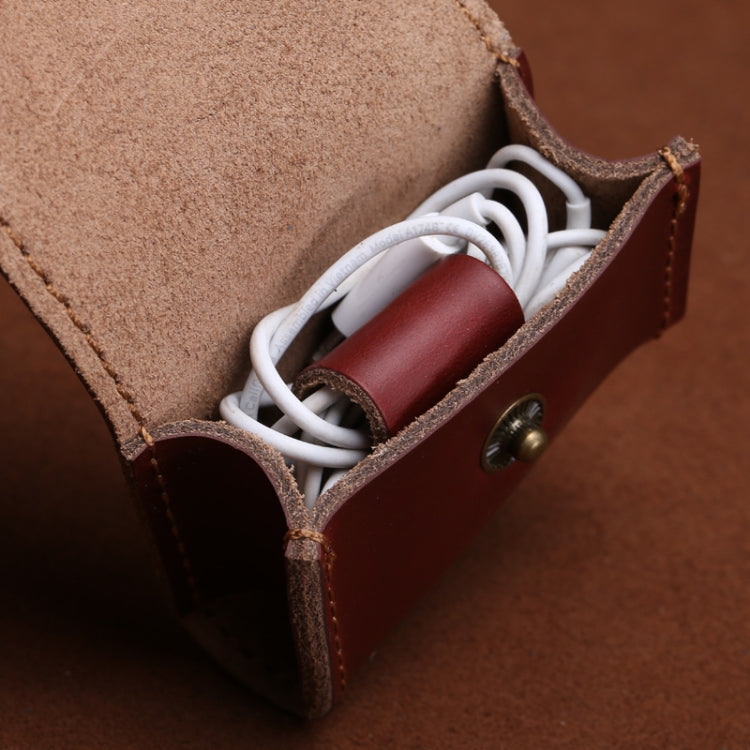Mini borsa vintage in pelle per cuffie vari colori