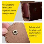 Mini borsa vintage in pelle per cuffie vari colori