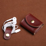 Mini borsa vintage in pelle per cuffie vari colori