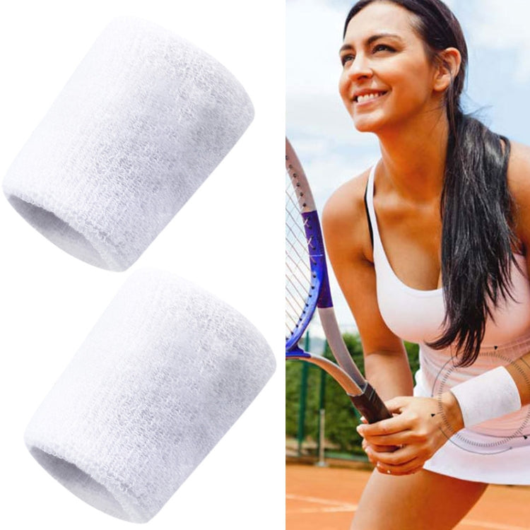 2 pezzi basket badminton tennis running fitness asciugamano polso sportivo che assorbe il sudore, Sports Wrist(White), Sports Wrist(Blue), Sports Wrist(Yellow), Sports Wrist(Pink), Sports Wrist(Black), Sports Wrist(Silver Gray), Sports Wrist(Red)      ...