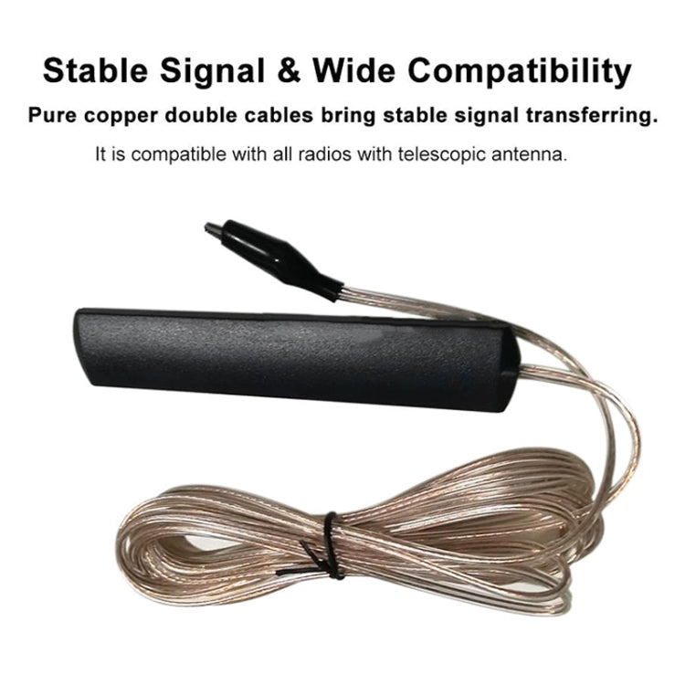 ANT-108SE Amplificatore AV domestico Antenna boost per radio con clip a coccodrillo, Radio Boost Antenna