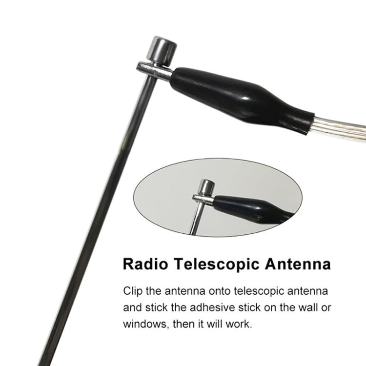 ANT-108SE Amplificatore AV domestico Antenna boost per radio con clip a coccodrillo, Radio Boost Antenna