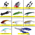 HENGJIA Spigola Finta Esca Morbida Accessori per Attrezzi da Pesca Esche d'Acqua Dolce, 110 PCS / Box
