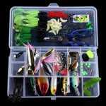 HENGJIA Spigola Finta Esca Morbida Accessori per Attrezzi da Pesca Esche d'Acqua Dolce, 110 PCS / Box