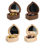 A forma di cuore in legno con ornamenti carillon a specchio, Maple-Gold-plated Movement, Walnut-Red Ancient Copper Movement, Maple-Red Ancient Copper Movement, Walnut-Gold-plated Movement