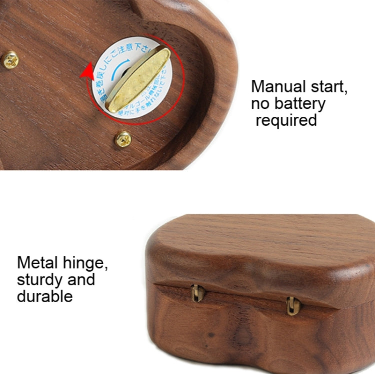 A forma di cuore in legno con ornamenti carillon a specchio, Maple-Gold-plated Movement, Walnut-Red Ancient Copper Movement, Maple-Red Ancient Copper Movement, Walnut-Gold-plated Movement
