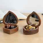 A forma di cuore in legno con ornamenti carillon a specchio, Maple-Gold-plated Movement, Walnut-Red Ancient Copper Movement, Maple-Red Ancient Copper Movement, Walnut-Gold-plated Movement