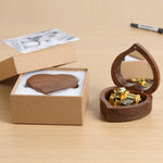 A forma di cuore in legno con ornamenti carillon a specchio, Maple-Gold-plated Movement, Walnut-Red Ancient Copper Movement, Maple-Red Ancient Copper Movement, Walnut-Gold-plated Movement