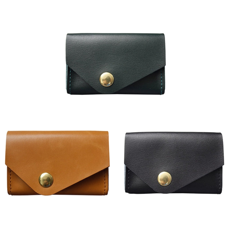 S183 Portacarte in pelle impermeabile resistente all'usura, Green, Black, Brown