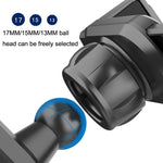 5PCS Accessori per staffa per telefono cellulare con gancio di prolunga per auto Staffa per presa d'aria rotonda, 13mm Ball Head, 15mm Ball Head, 17mm Ball Head