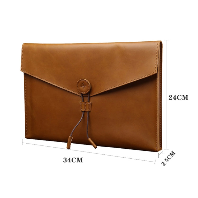 Cartella da lavoro in pelle resistente all'usura S121, Brown, Coffee, Wine Red, Black, Blue, Green, Double Brown, Double Coffee, Double Green