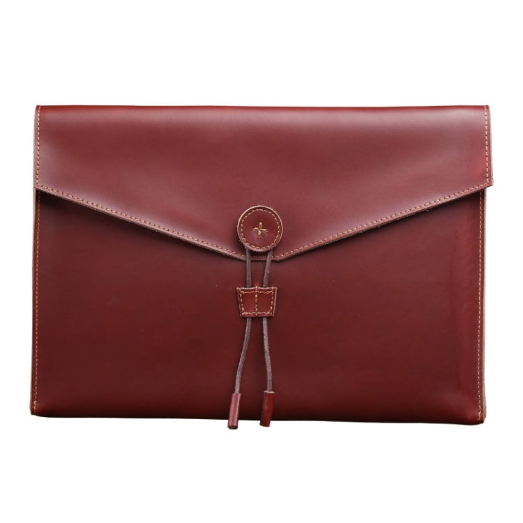 Cartella da lavoro in pelle resistente all'usura S121, Brown, Coffee, Wine Red, Black, Blue, Green, Double Brown, Double Coffee, Double Green
