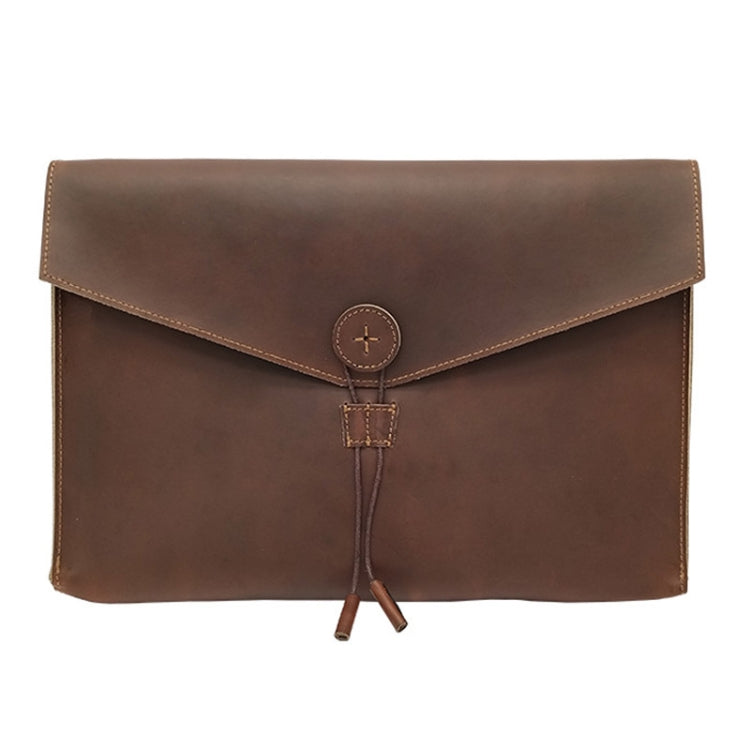 Cartella da lavoro in pelle resistente all'usura S121, Brown, Coffee, Wine Red, Black, Blue, Green, Double Brown, Double Coffee, Double Green